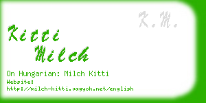 kitti milch business card